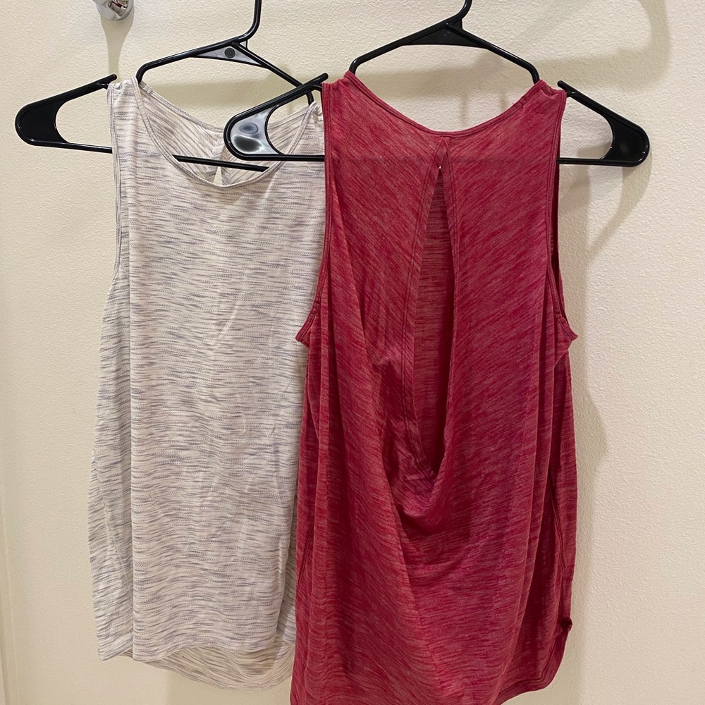 Lululemon Low Key Tanks Silverscent Technology - Heathered Red & Silver/Gray